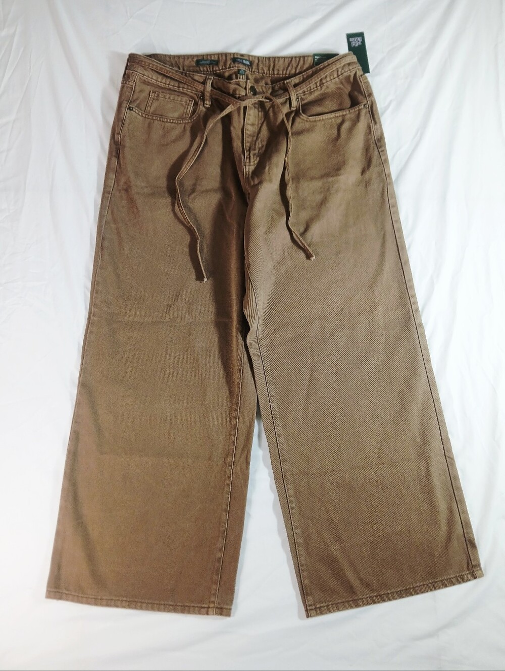 Wild Fable Low-Rise Baggy Jean Wide Leg Brown Waist 17 NWT